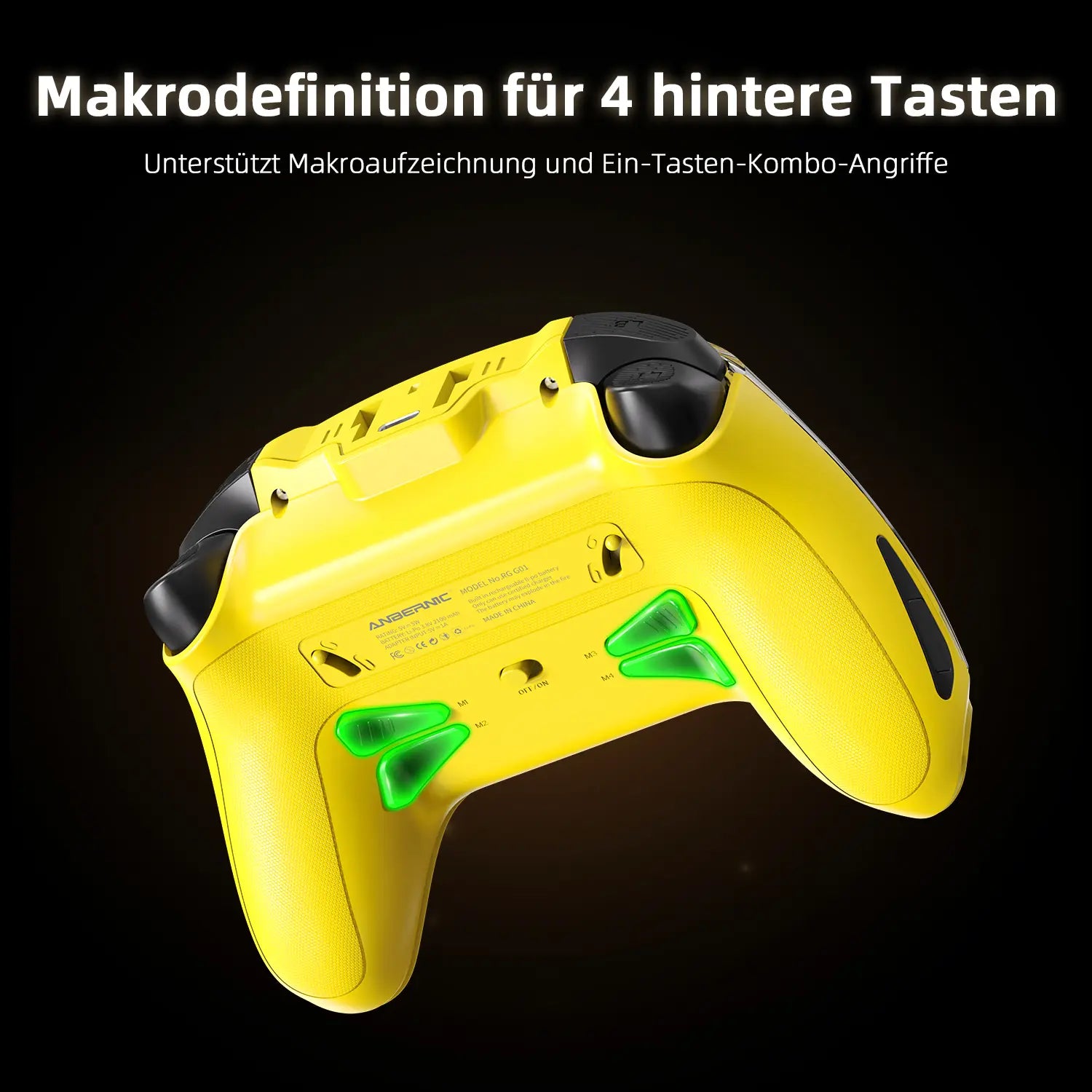 4 programmierbare Rücktasten mit Makrodefinition und Combo-Angriff-Unterstützung