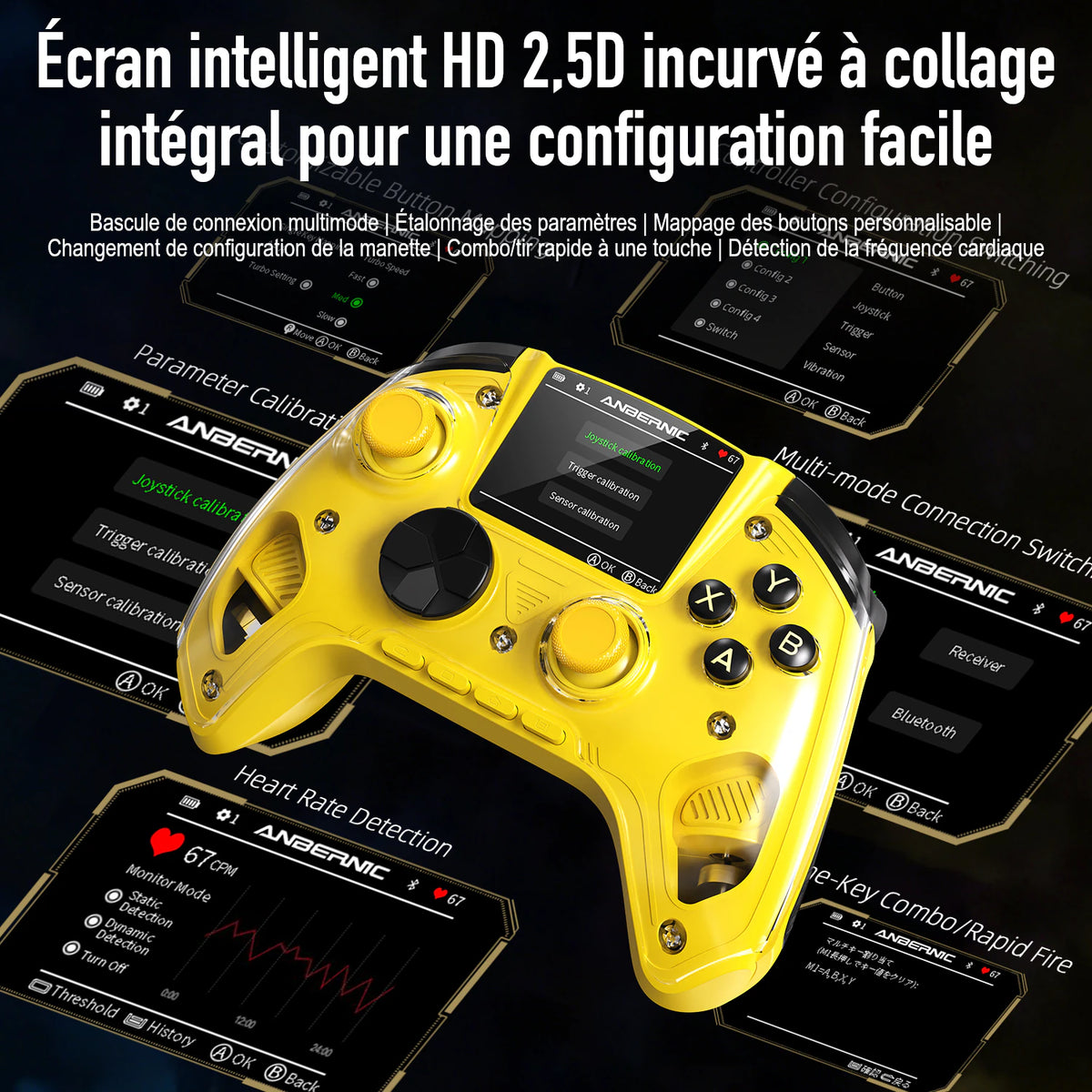 RG G01 — Écran intelligent HD 2,5D incurvé à collage intégral pour une configuration facile.