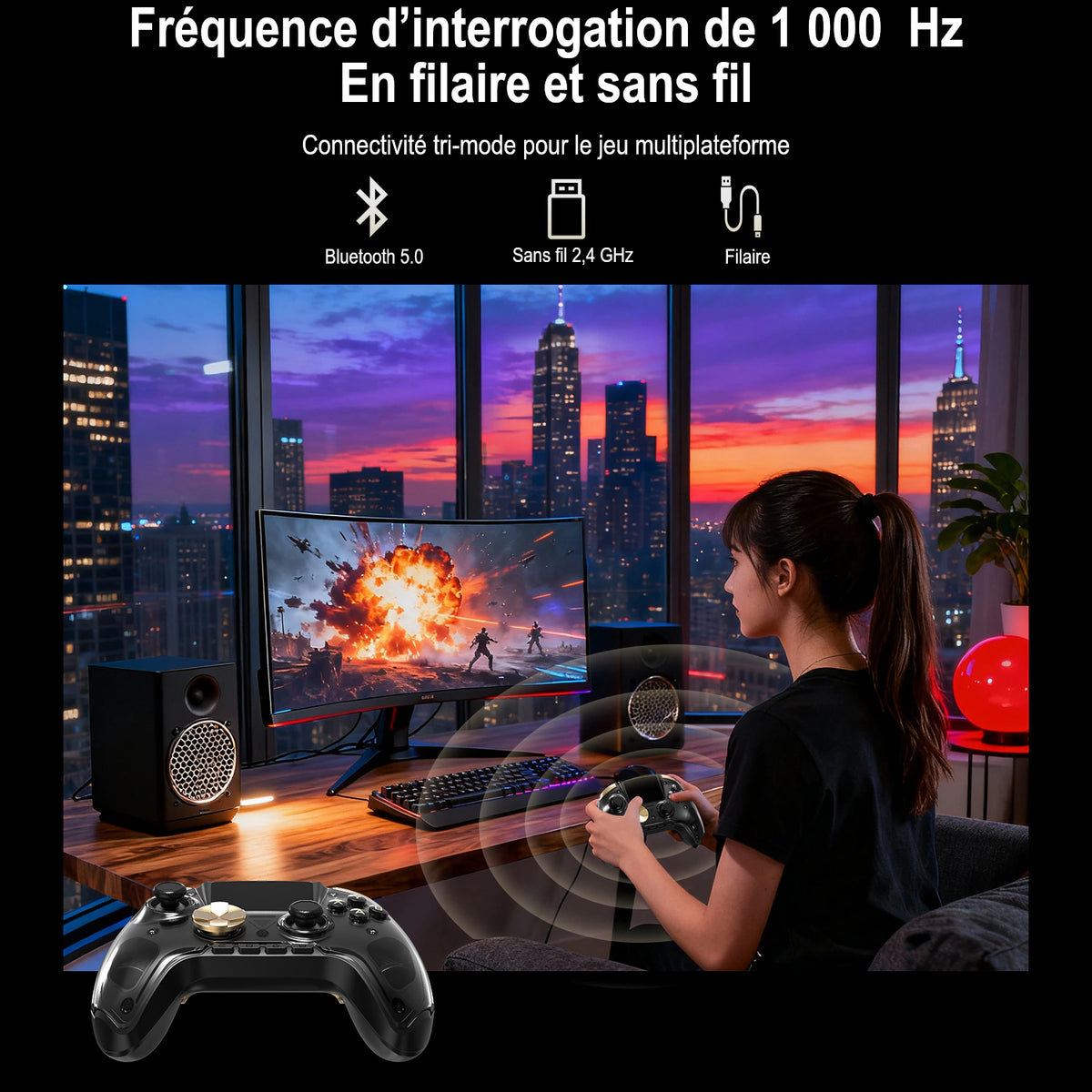 RG G01 — Fréquence d’interrogation de 1 000 Hz En filaire et sans fil.