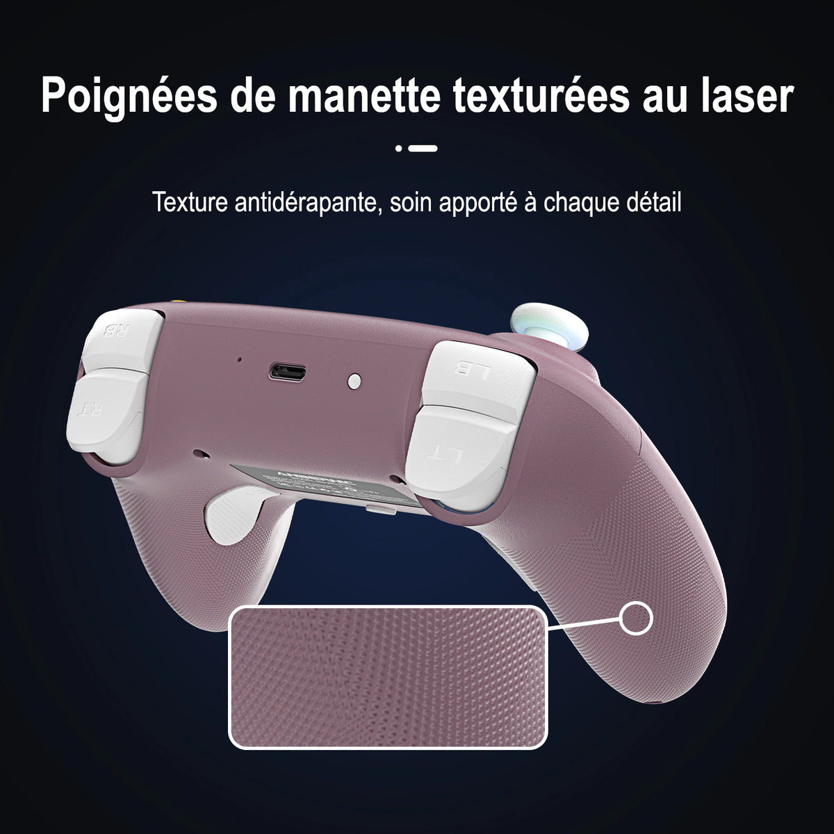 RG P01 — Poignées de manette texturées au laser.