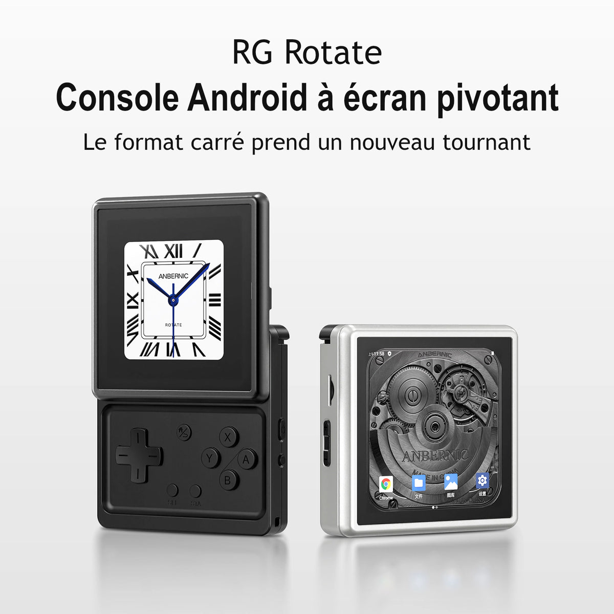 RG Rotate — Console Android à écran pivotant.